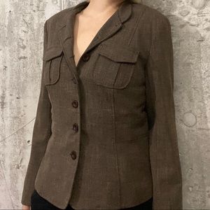 Vintage brown button up jacket